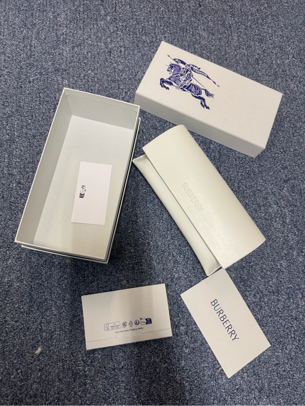 Burberry sunglasses case and box